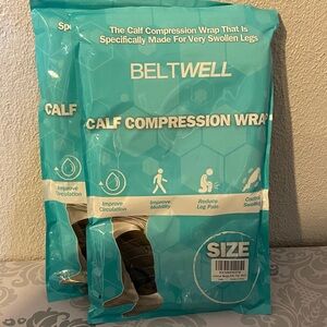 Beltwell Calf Compression Wrap XXL-Tall Women or Men for both wraps color BEIGE